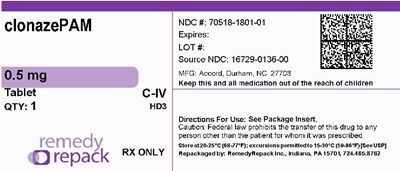 Mm2 (Clonazepam 0.5mg 70518 1801 01)
